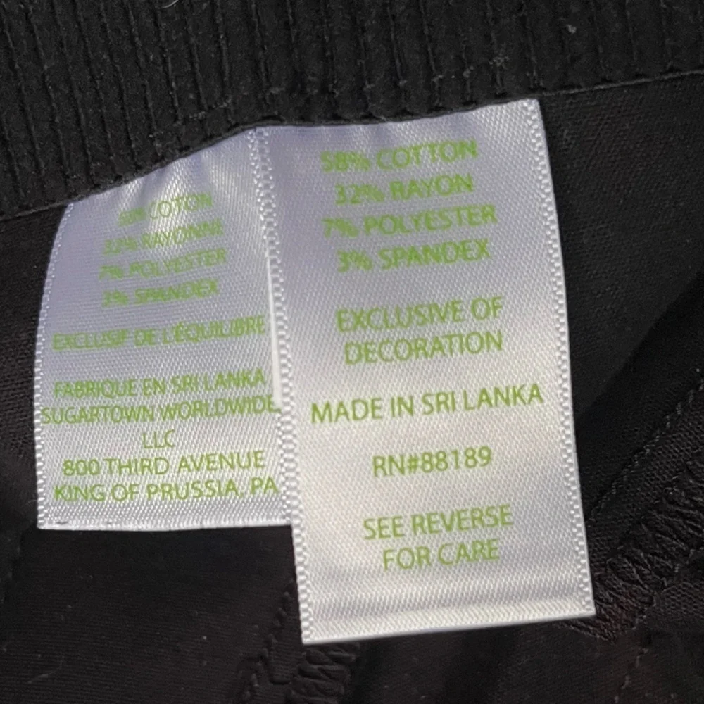 Lilly Pulitzer Black Pocket Side Zip Straight Career Professional Pants Size 6
